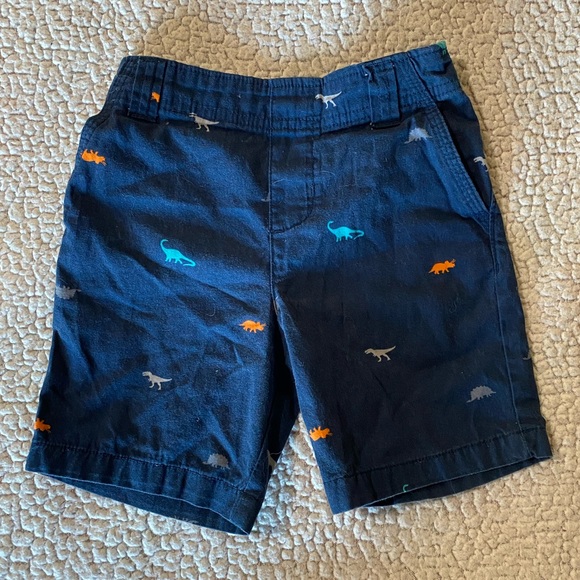 Boys navy dinosaur print shorts sz 4 - Picture 1 of 2
